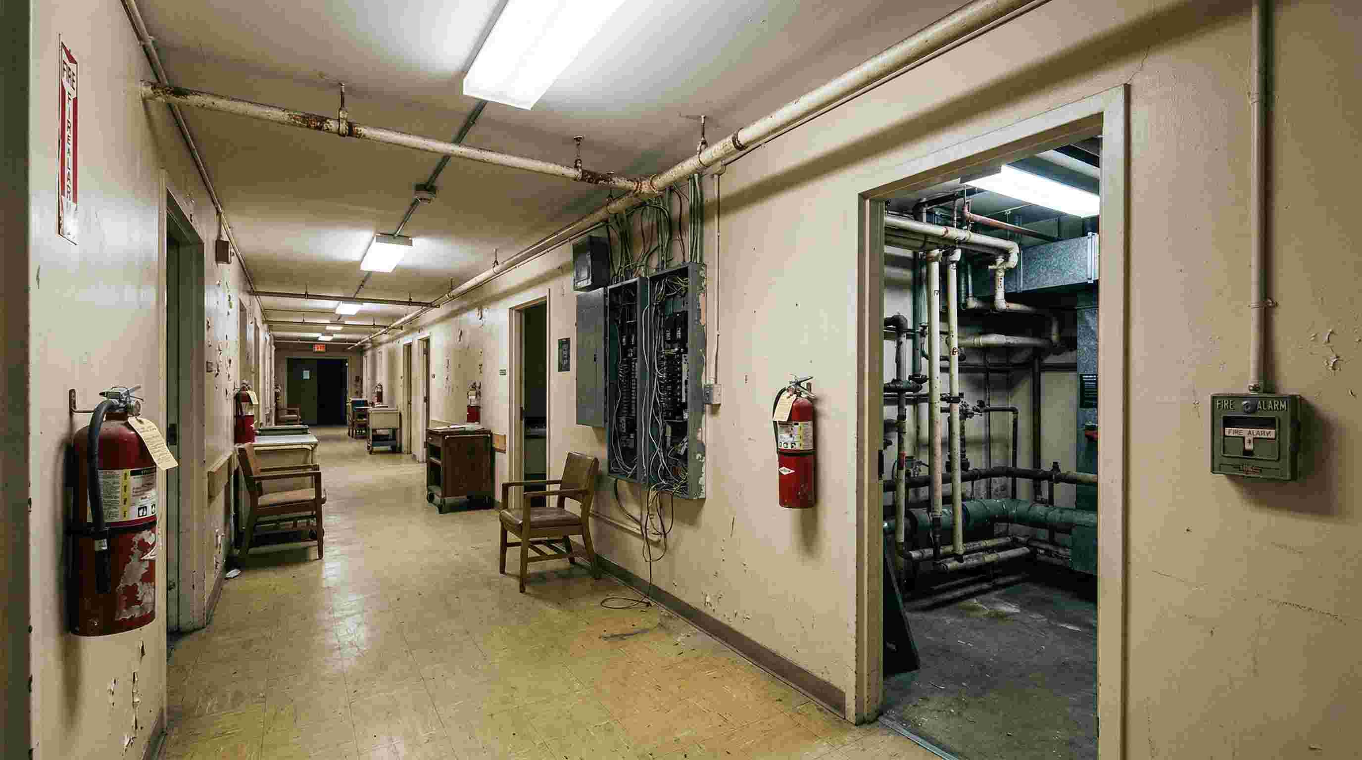 Chemical facility before professional fire suppression system installation