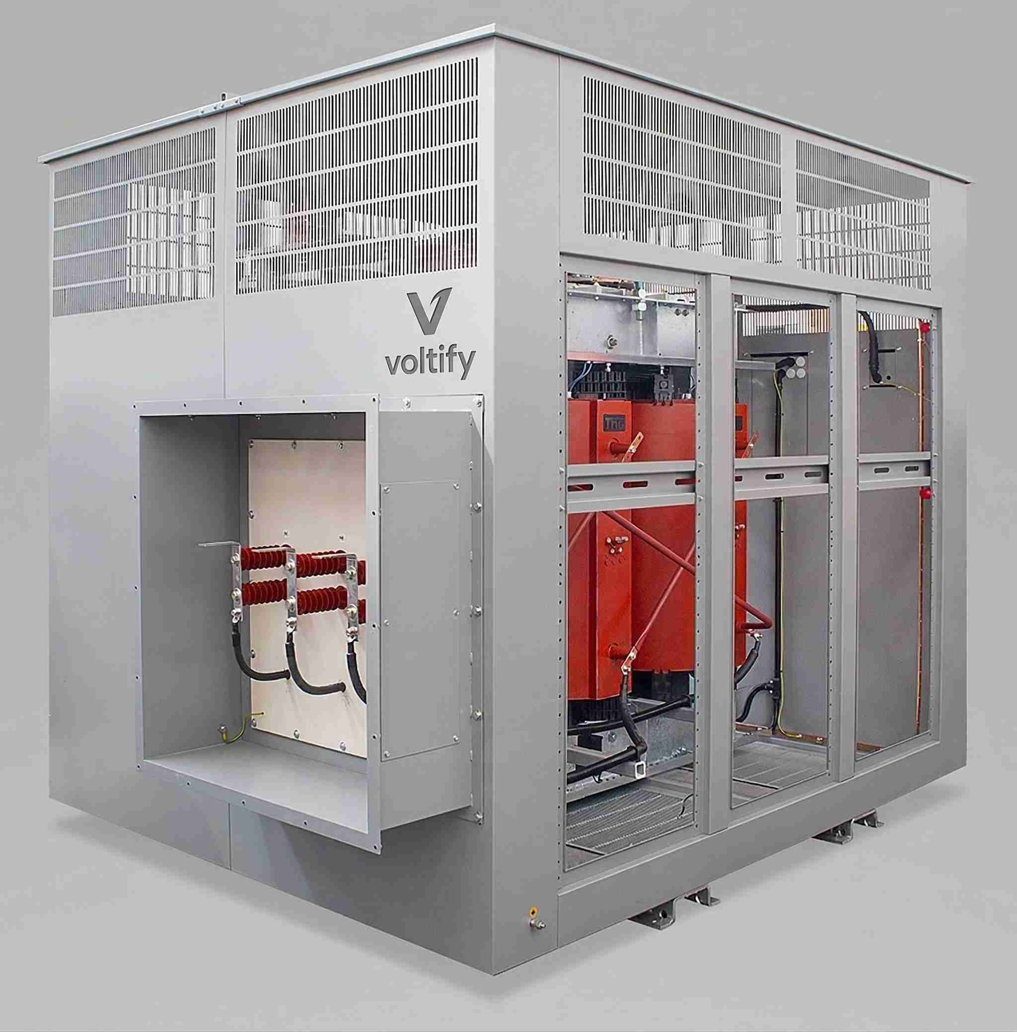 Dry type transformer with cast resin insulation suitable for indoor installations